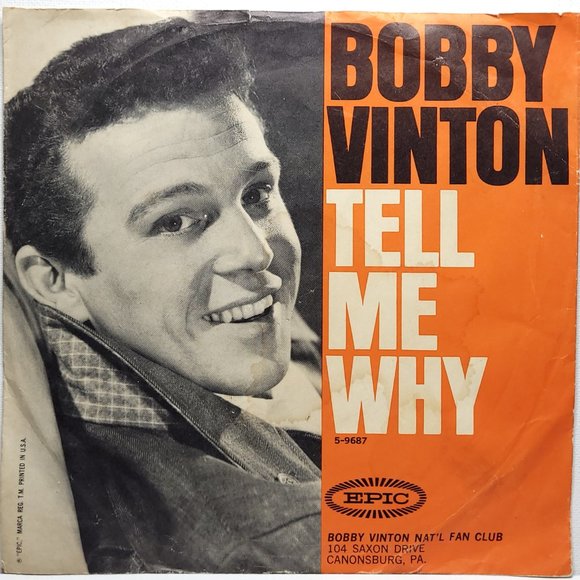 Bobby Vinton 45 RPM Vinyl Record Tell Me Why / Remembering Epic VG/VG+ 1964 - Picture 2 of 4